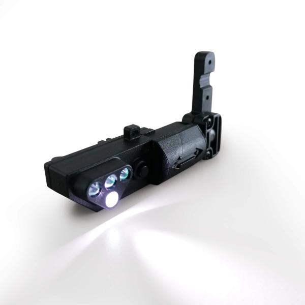 Schwarzes MK4 Lip Light mit einer weiß leuchtenden LED